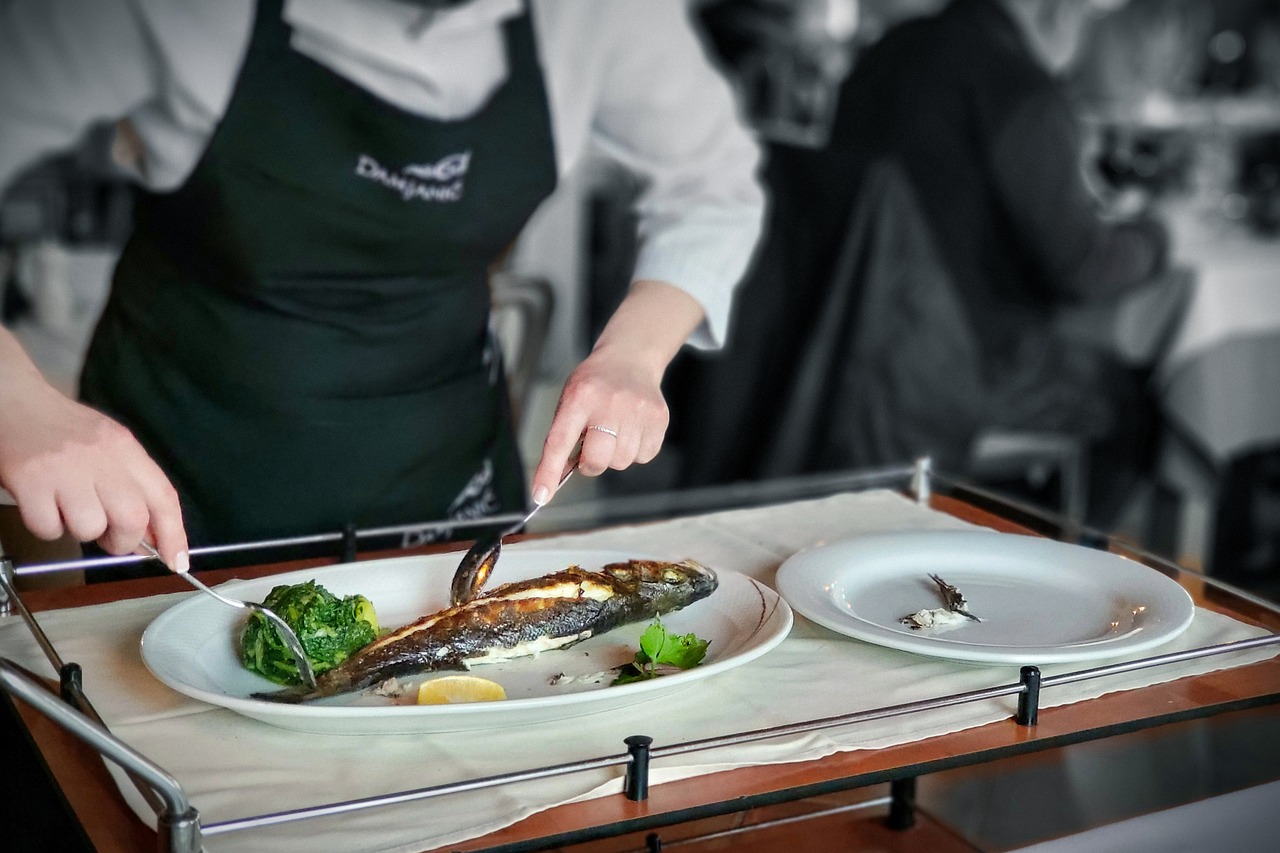 Fine dining experience with carefully prepared gourmet cuisine